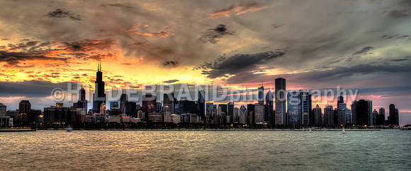 Chicago Skyline - Hawks Win